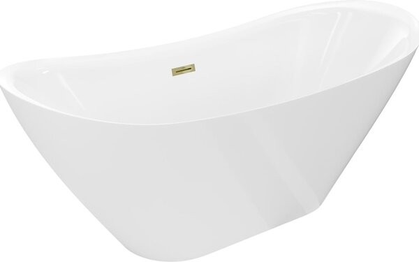 Mexen Lotos μπανιέρα ελεύθερης τοποθέτησης 150 x 75 cm, λευκή, υπερχείλιση