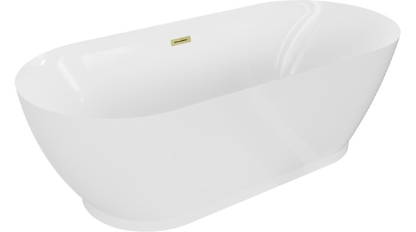 Mexen Roxy μπανιέρα ελεύθερης τοποθέτησης 180 x 85 εκ., λευκή, υπερχείλιση
