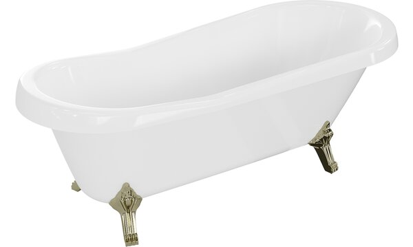 Mexen Retro μπανιέρα ελεύθερης τοποθέτησης 170 x 75 cm, λευκή, πόδια χρυσά