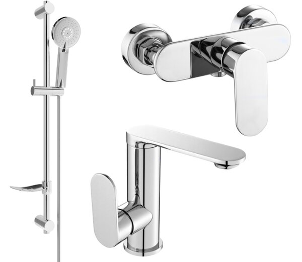 Mexen Milo DF40 σετ ντους, χρώμιο - 713054DF40-00