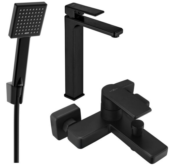 Mexen Mino Σετ μπάνιου R45, μαύρο - 72413R45-70
