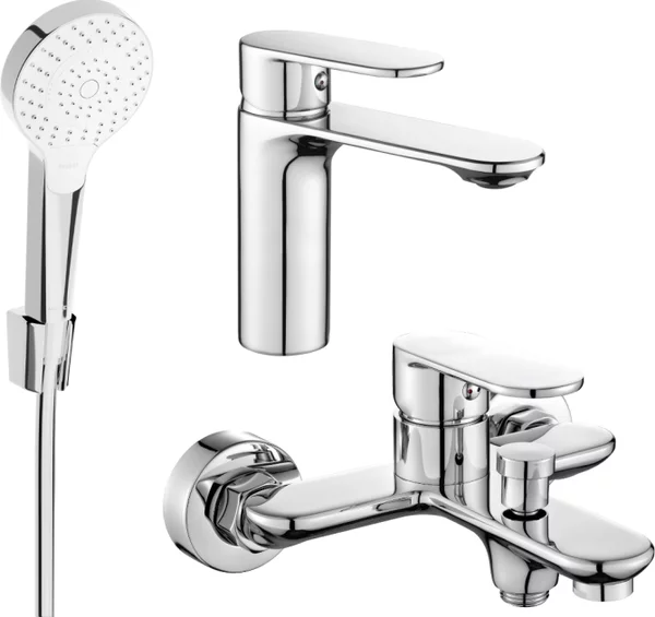 Mexen Milo R05 σετ μπάνιου, χρώμιο - 71303R05-00