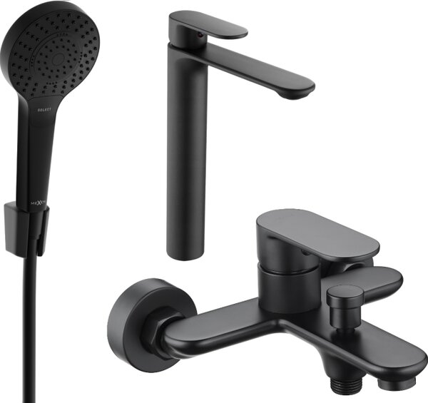 Mexen Milo Σετ μπάνιου R05, μαύρο - 71313R05-70