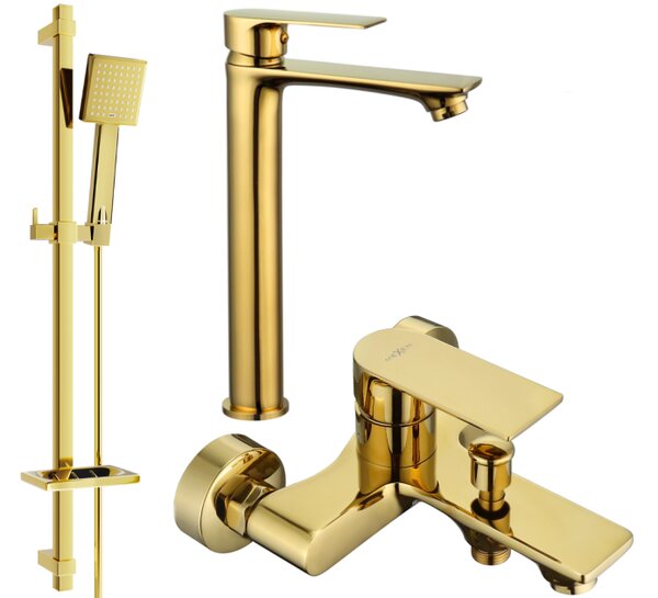Mexen Royo Σετ μπάνιου DQ45, χρυσό - 72213DQ45-50