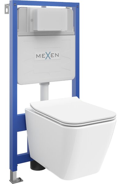 Mexen Cube εντοιχισμένο σετ λεκάνης WC, πλαίσιο Fenix Slim με λεκάνη WC και