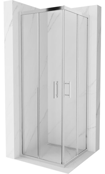 Mexen Rio τετράγωνη καμπίνα ντους 70 x 70 cm, διαφανή, χρώμιο - 860-070-070-01-00
