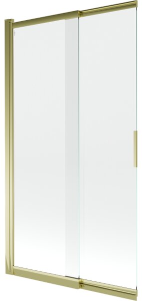 Mexen Fox δίφυλλη συρόμενη καμπίνα ντους 100 x 150 cm, διάφανη, χρυσή - 891-100-002-50-00