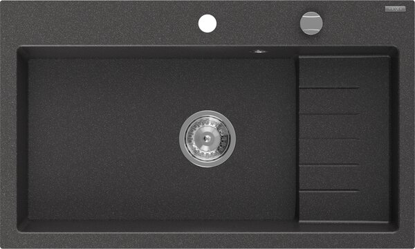 Mexen Omar νεροχύτης γρανίτης 1 διαμερίσματος 800 x 480 mm, μαύρος με κηλίδες