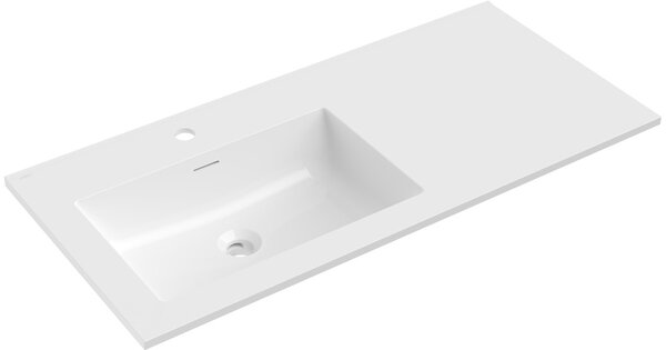 Mexen Otis εντοιχισμένος νεροχύτης αριστερός 101 x 46,5 cm, λευκός γυαλιστερός