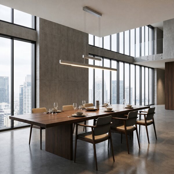 Trio Lighting LED κρεμαστή λάμπα Trajan, 2.700-5.000K, ματ νικέλιο, ρυθμιζόμενος, Γκρι, Σαλόνι / τραπεζαρία, Μέταλλο, σύγχρονο