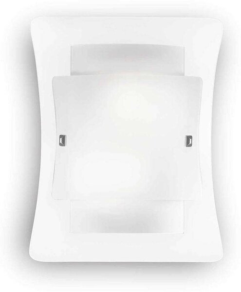 Φωτιστικό Τοίχου-Απλίκα Triplo 026480 29,5x38x10,5cm 2xE27 60W White Ideal Lux