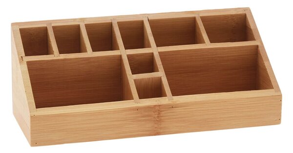 Κουτί Οργάνωσης Make up από Ξύλο Bamboo, 23x9x8.5cm - Απόχρωση Ξύλου