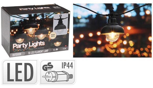 Διακοσμητικός Φωτισμός 10LED - 3 Μέτρα - Θερμό Λευκό