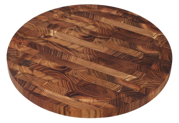 Ξύλινη επιφάνεια κοπής και σερβιρίσματος Excellent Houseware από Ξύλο Teak με διαστάσεις 28x28x2cm