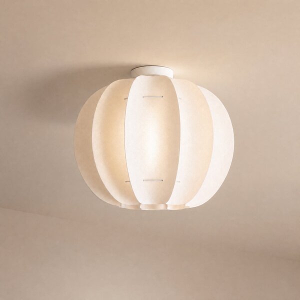 Lindby Φωτιστικό οροφής Winslow, κρεμ, Ø 50 cm, E27, ρυθμιζόμενος, Λευκό, Σαλόνι / τραπεζαρία, Πλαστικό, Σκανδιναβικό