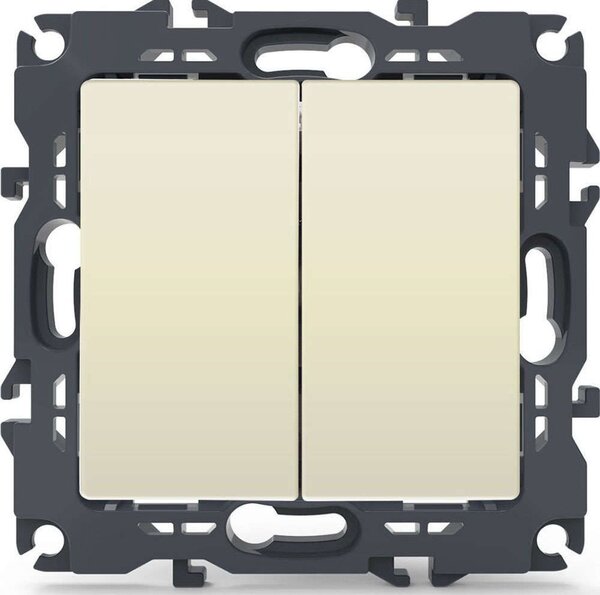 Διακόπτης Τοίχου Για Έλεγχο Φωτισμού Χωνευτός Aller Retour Prime 1000110302 10AX 250VAC Ivory Aca