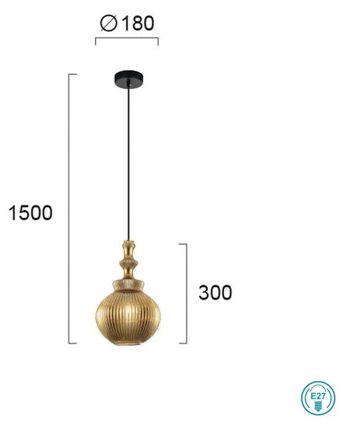 Φωτιστικό Κρεμαστό Viokef Jakarta 4169500