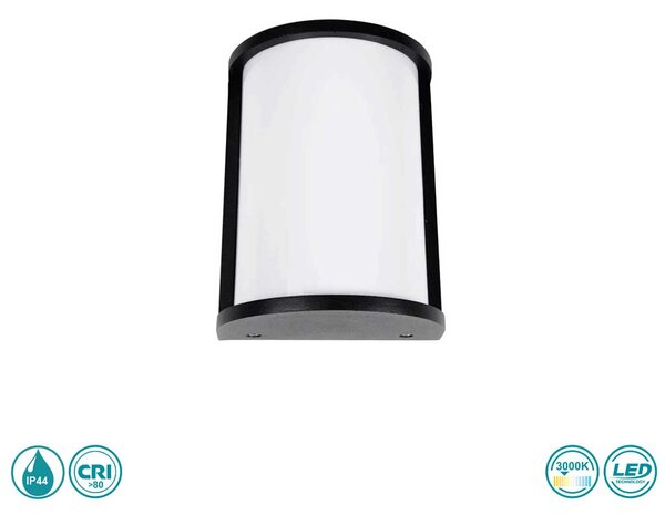 Απλίκα Εξωτερικού Χώρου LED SpotLight 7753 Μαύρη (3000K)