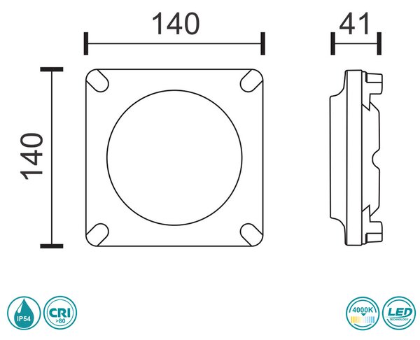 Απλίκα Εξωτερικού Χώρου LED SpotLight 5867 Λευκή (4000K)