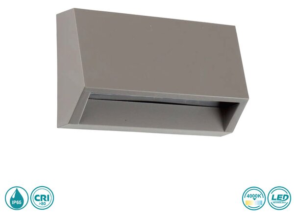 Απλίκα Εξωτερικού Χώρου LED SpotLight 5922 Γκρι (4000K)