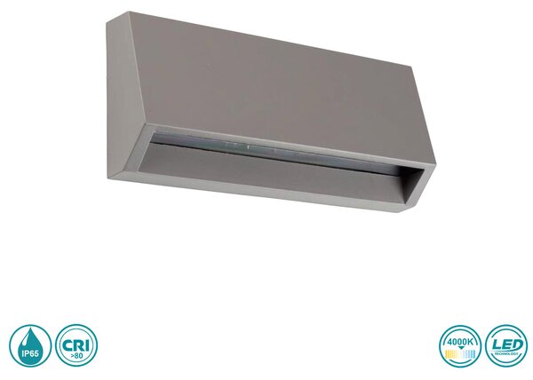 Απλίκα Εξωτερικού Χώρου LED SpotLight 5923 Γκρι (4000K)