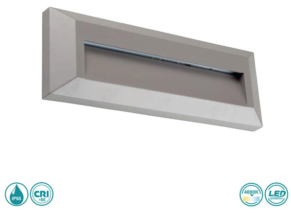 Απλίκα Εξωτερικού Χώρου LED SpotLight 5915 Γκρι (4000K)