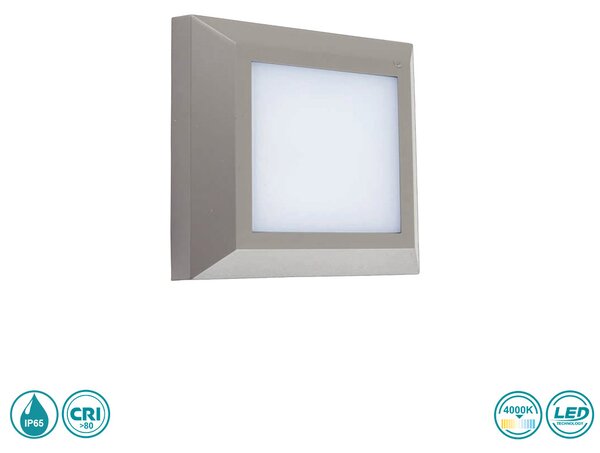 Απλίκα Εξωτερικού Χώρου LED SpotLight 5916 Γκρι (4000K)