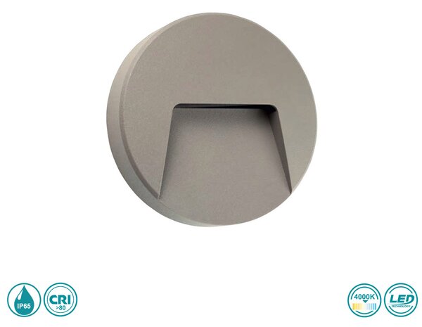 Απλίκα Εξωτερικού Χώρου LED SpotLight 5920 Γκρι (4000K)