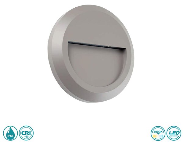 Απλίκα Εξωτερικού Χώρου LED SpotLight 5919 Γκρι (4000K)