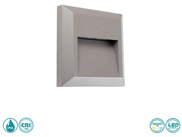 Απλίκα Εξωτερικού Χώρου LED SpotLight 5917 Γκρι (4000K)
