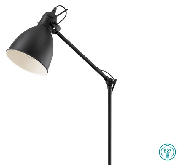 Φωτιστικό Δαπέδου Vintage Industrial EGLO PRIDDY 49471 Μαύρο