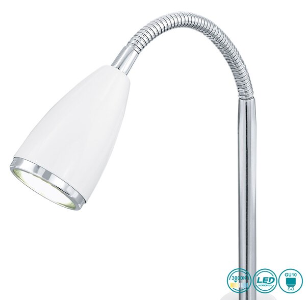 Πορτατίφ Γραφείου Eglo Σειράς FOX 92872, Led, 200lm, Λευκό