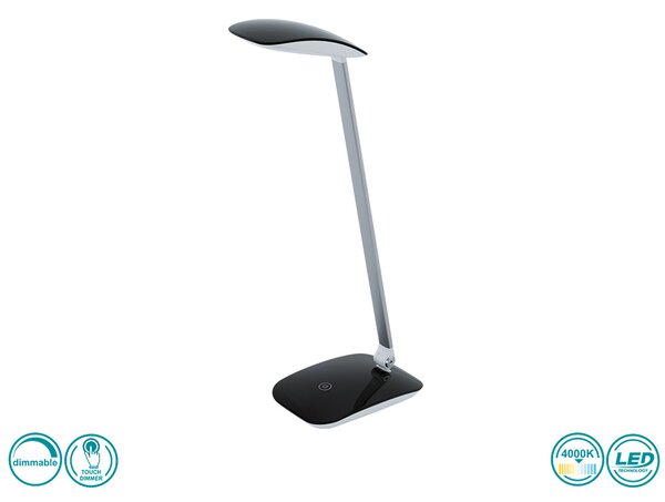 Πορτατίφ Γραφείου Eglo Σειράς CAJERO 95696, Led, 540ml, Μαύρο
