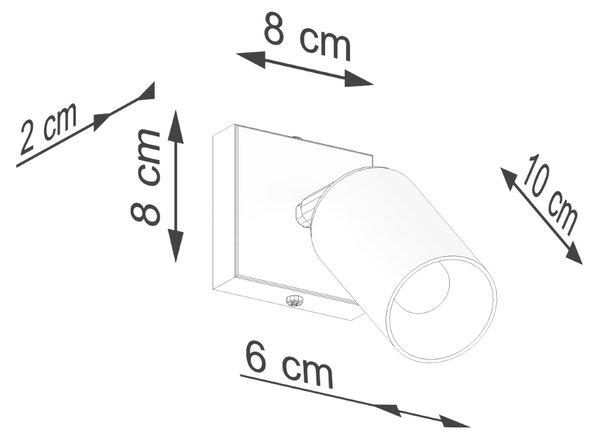 Φωτιστικό τοίχου WINX μαύρο/χαλκού,ατσάλι,1xmax 10W LED