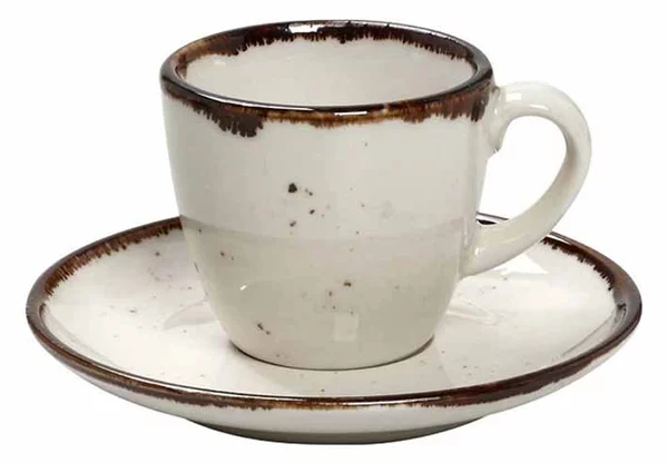 Φλυτζάνι Espresso 90ml + Πιατάκι Espiel Terra Cream TLK112K6