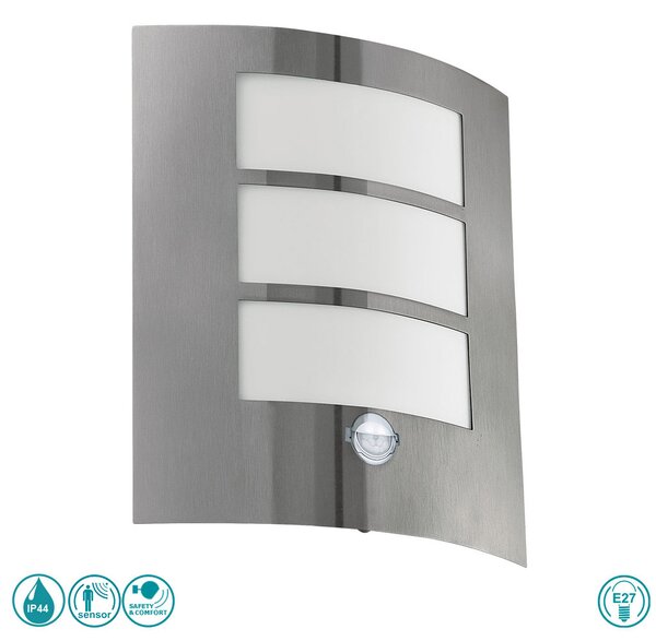 Απλίκα Εξωτερικού Χώρου SAFETY & COMFORT EGLO CITY 88142 Ανοξείδωτη