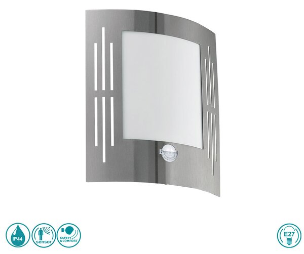 Απλίκα Εξωτερικού Χώρου SAFETY & COMFORT EGLO CITY 88144 Ανοξείδωτη