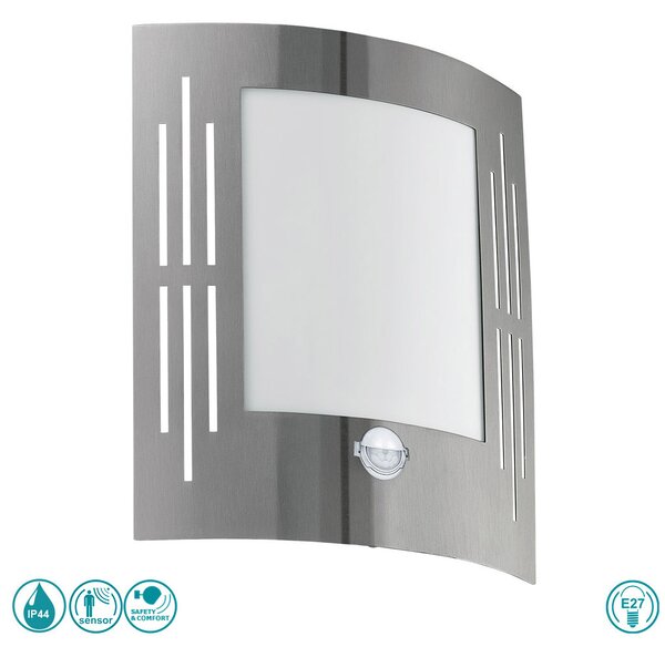 Απλίκα Εξωτερικού Χώρου SAFETY & COMFORT EGLO CITY 88144 Ανοξείδωτη