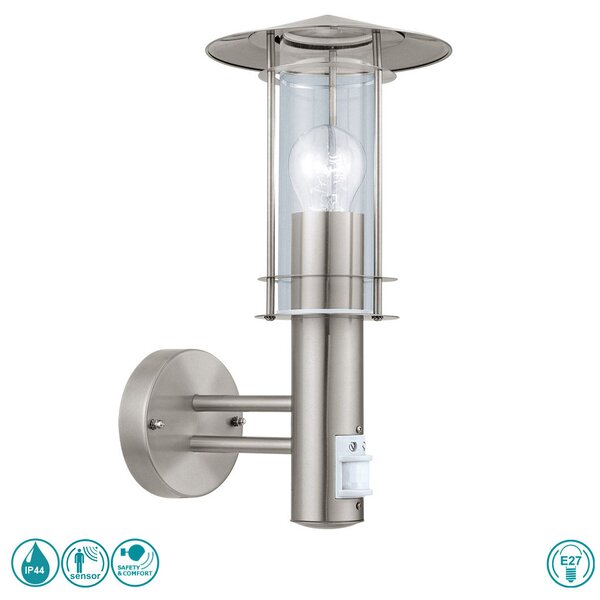 Απλίκα Εξωτερικού Χώρου SAFETY & COMFORT EGLO LISIO 30185 Ανοξείδωτη