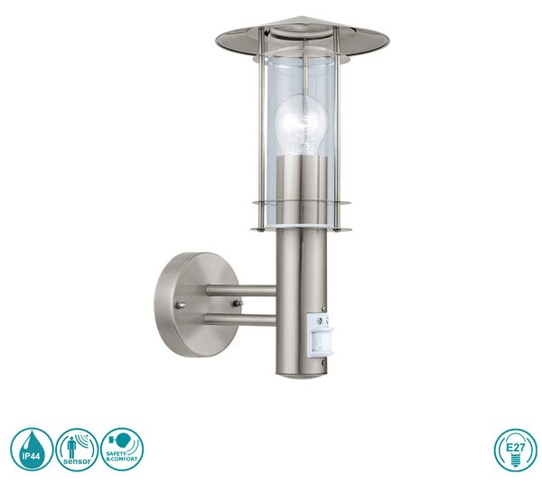 Απλίκα Εξωτερικού Χώρου SAFETY & COMFORT EGLO LISIO 30185 Ανοξείδωτη
