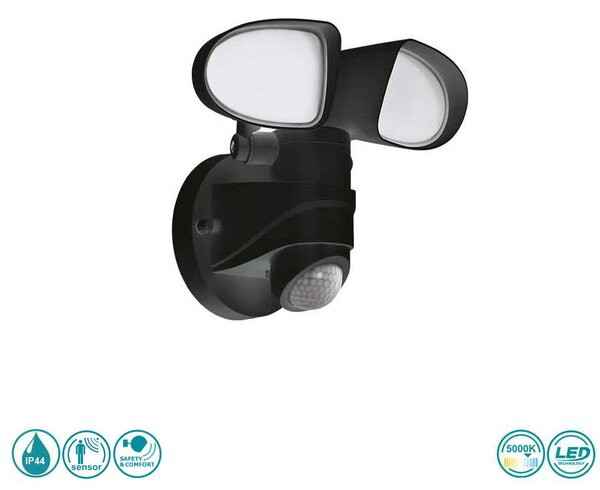 Φωτιστικό Επίτοιχο Εξωτερικού Χώρου SAFETY & COMFORT EGLO PAGINO 98176 Μαύρο