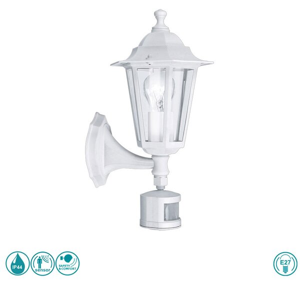 Απλίκα Εξωτερικού Χώρου SAFETY & COMFORT EGLO LATERNA 5 22464 Λευκή