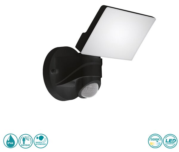 Φωτιστικό Επίτοιχο Εξωτερικού Χώρου SAFETY & COMFORT EGLO PAGINO 98178 Μαύρο