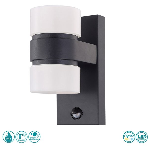 Απλίκα Εξωτερικού Χώρου SAFETY & COMFORT EGLO ATOLLARI 96276 Ανθρακί