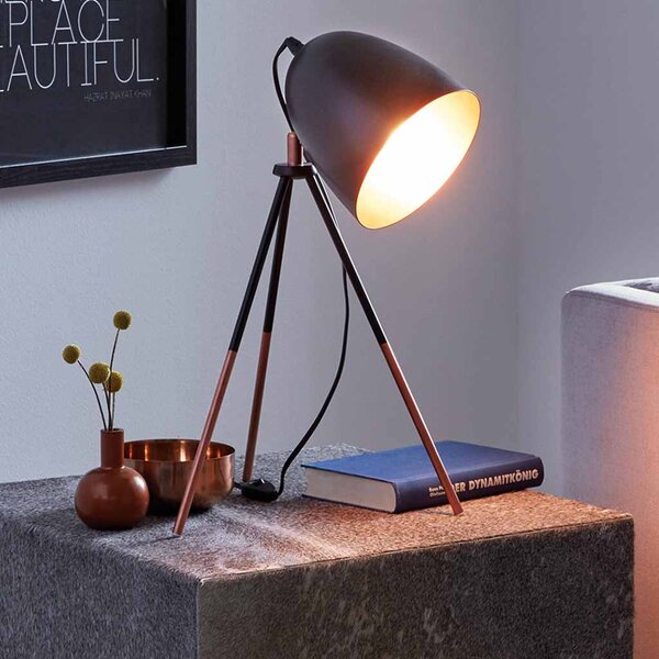 Επιτραπέζια Λάμπα Vintage Industrial Eglo CHESTER 49385 Μαύρη