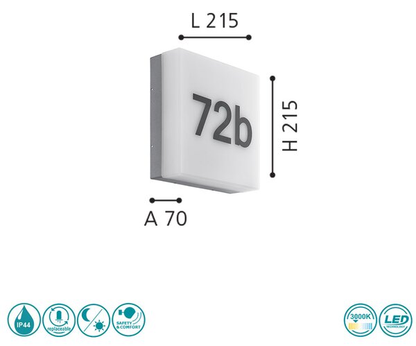 Απλίκα Εξωτερικού Χώρου SAFETY & COMFORT EGLO CORNALE 97289