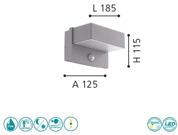 Απλίκα Εξωτερικού Χώρου SAFETY & COMFORT EGLO AZZIZANO 97159