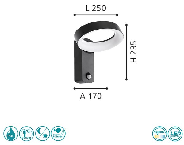 Απλίκα Εξωτερικού Χώρου SAFETY & COMFORT EGLO PERNATE 97308