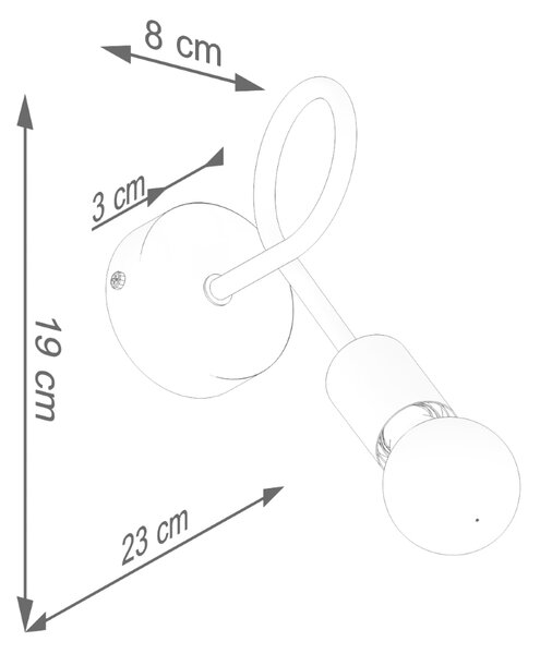 Sollux Φωτιστικό τοίχου LEVAR μαύρο,ατσάλι,Ε27 1xmax 15W LED