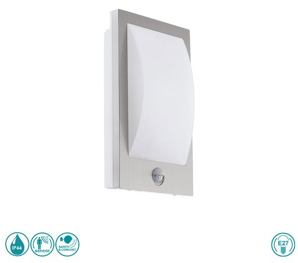 Απλίκα Εξωτερικού Χώρου SAFETY & COMFORT EGLO VERRES 97238 Ανοξείδωτη